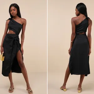 LULU's Sexy Chic Wedding Formal Event Night Out Party Vacation Resort Midi thumbnail 2