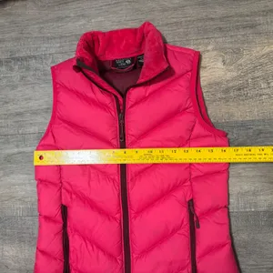 Mountain Hardwear Womens Pink Quilted 650 Down‎ Puffer Vest XS Fleece Collar thumbnail 5