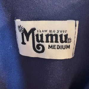 Show Me Your Mumu Hacienda Maxi Dress Size Medium Navy Blue‎ thumbnail 6