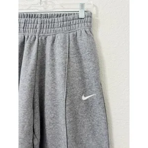 Nike Gray Fleece Jogger Sweatpants Embroidered Swoosh XS thumbnail 3