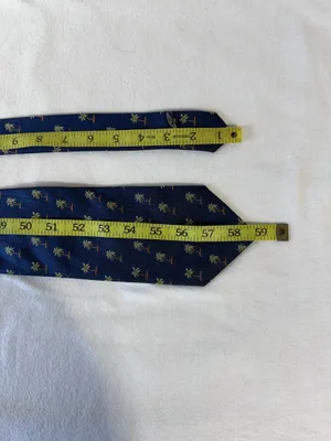 Tommy Bahama Mens Navy Blue Silk Tie Palm Tree Tropical Beach thumbnail 8