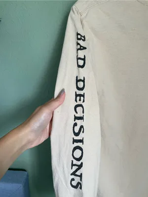 Petals and Peacocks Good Intentions Bad Decisions Long Sleeve T Shirt Tee Small thumbnail 7
