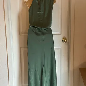 Elegant Dark Green Maxi Dress Size L thumbnail 4