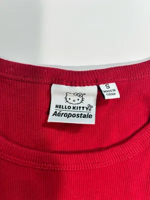 Hello Kitty x Aeropostale Red Embroidered Ribbed Tank Top Size Small thumbnail 5