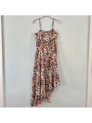 NWT Karina Grimaldi‎ Anaii Cheetah Print Asymmetric Hem Maxi Dress thumbnail 2