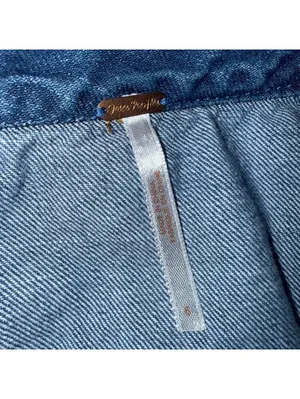 Free People Dream Away Denim Mini Skirt with embroidery detail thumbnail 4