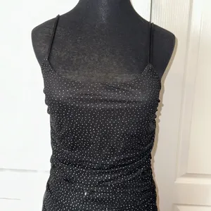 Lucy In The Sky Black Mesh Silver Glitter Party Dress thumbnail 5