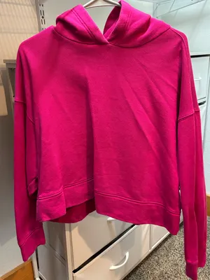 Old Navy Women's Bright Pink Hooded Pullover Sweatshirt thumbnail 1