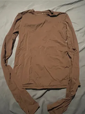 Skims fits everybody brown long sleeve top thumbnail 7