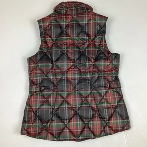 Eddie Bauer Women’s Goose Down Puffer Vest Tartan Plaid Size Small thumbnail 2