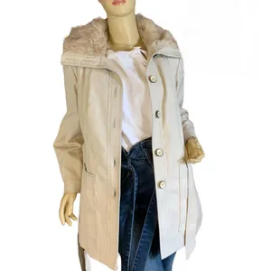 Vintage 1970'S Beige London Fog Faux Fur Lined Short Trench Coat (10) thumbnail 8