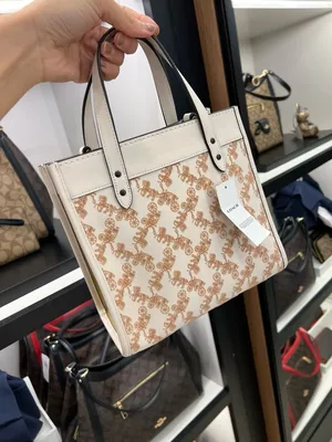 COACH CD750 Field Tote 22 In Signature Canvas With Horse And Carriage Print thumbnail 3