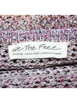 We The Free Crochet Tank Top Medium Purple Lavender Multicolor Open Back thumbnail 8