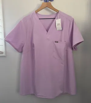 Figs 3XL NEW Catarina Top Lavender Dew Pastel Classic Minimal Spring lilac thumbnail 1