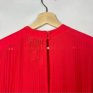 ASOS Tall Red Pleated Trapeze Tie‎ Sleeve Mini Dress 2 thumbnail 5