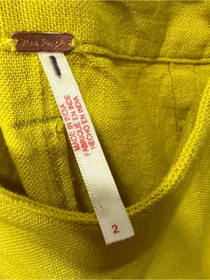 Free People Can't Blame Me Linen Mini Skirt Citronelle 2 Small Summer Dopamine thumbnail 4