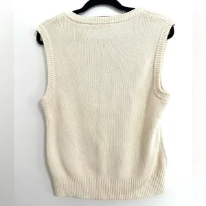 Zara Buttoned Knit Sweater Vest Small thumbnail 3
