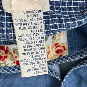 Vintage Koret Blues Plus Size 20W Patchwork Denim Vest Country Teacher Grandma thumbnail 5