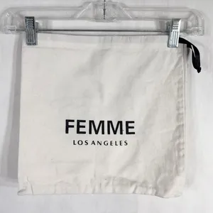 Authentic Femme Los Angeles Dust Bag Drawstring‎ White 12x11 Solid 442 thumbnail 5