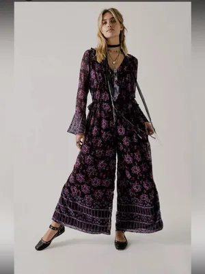 Free people x Anna sui cassiel printed jumpsuit thumbnail 4