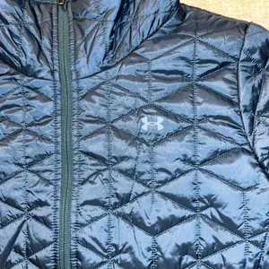 Under Armour Coldgear‎ Reactor Puffer Jacket Women's Large Quilted Zip Up Green thumbnail 6