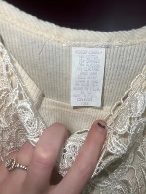 vintage lace tank top White thumbnail 3