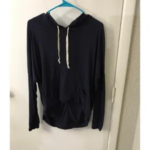 Abercrombie & Fitch Blue High Low Hoodie M Classic Casual Cozy Comfy Skater Twee thumbnail 3