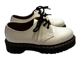 Dr. Martens 1461 Quad Platform Derby Shoes White Leather US Women’s 6 thumbnail 1