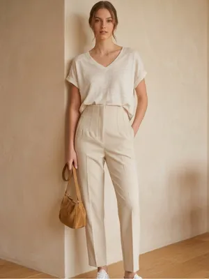 Zara *NWT* Cinched Waist Pants thumbnail 2