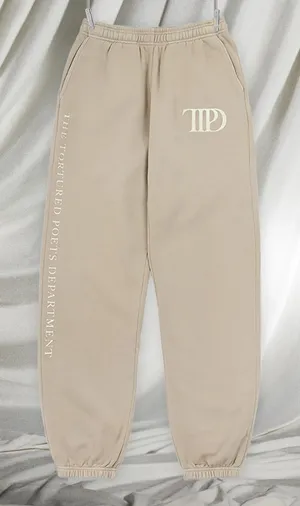 Taylor Swift Tortured Poets Department Beige Sweatpants thumbnail 1