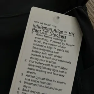 Lululemon Align HR Pant 25 “ Pockets size 8-ColourGraphite Grey thumbnail 4