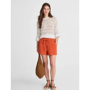 Madewell Sweater Womens XL‎ White Relaxed Open Stitch Sweater Tee Cropped NV254 thumbnail 4