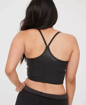 Aerie Offline The Hugger Crackle Racer back Sports Bra thumbnail 5