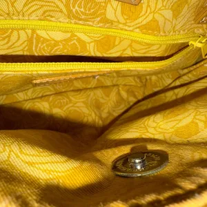 Fossil Small Woven Hand‎ Bag Cream and Tan Sunday Best Crossbody M thumbnail 5