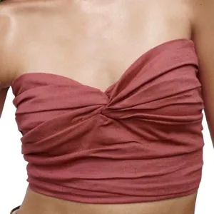 Zara Knotted Tube Top in Red, Size XL​​​​ thumbnail 1