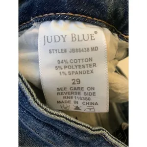 Judy Blue Straight Leg Denim Jeans Rainbow Embroidery Style JB88438 MD Size 29 thumbnail 6