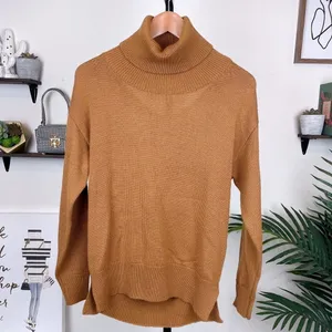 ASTR Camel Open Back Turtleneck High Low Sweater Size Small NWT thumbnail 2