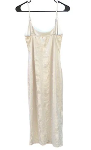 Afterstitch Womens size small off white snakeskin print cowl neck maxi dress👇🏼 thumbnail 2