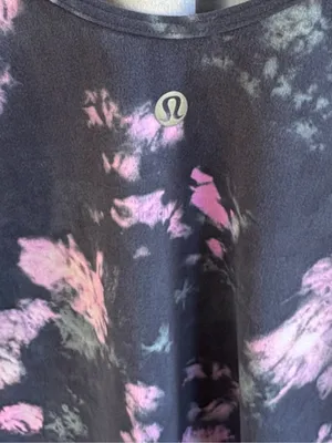 EUC Lululemon Align Tee Circulate Tie-Dye Mineral Blue Multi Size 16 thumbnail 8