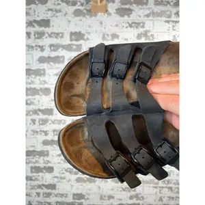 Betula Birkenstocks | women black leather 3 strap sandals size 38 thumbnail 6