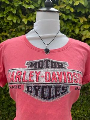 ✨Pink Harley Davidson sequins t-shirt  thumbnail 5