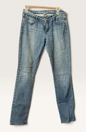 Abercrombie & Fitch Size 6 Blue Low Rise Skinny Jeans Vintage Y2K Light Wash thumbnail 1