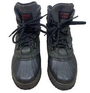 SOREL Size 7 Duck Rain Winter Snow Boots Fleece Lined Lace Up Insulated Outdoor thumbnail 1