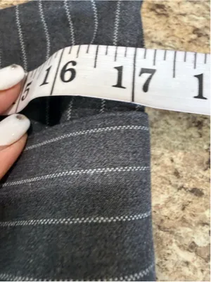 Women's GUIZIO Gray Pinstripe Mini Skirt with Belt S thumbnail 5