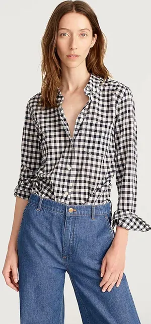 Classic-Fit Shirt in Crinkle Gingham thumbnail 5
