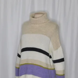 Anthropologie ALDOMARTINS‎ Striped Turtleneck Sweater Aldo Martins Wool Small thumbnail 5