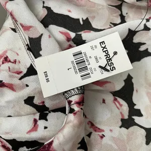 Express Satin Cami Size Large Floral Silky Tank Y2K Coquette Romantic Feminine thumbnail 5