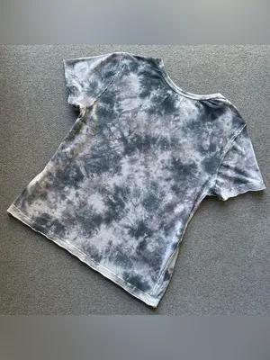 Free People Riptide Gray Tie Dye Short Sleeve Shirt XS thumbnail 3