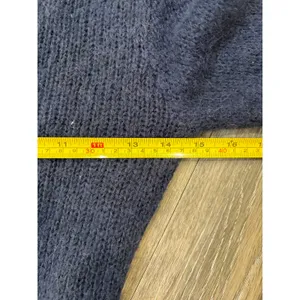 Brandy Melville Navy Cropped Cardigan Tie Front Button Up Soft Knit thumbnail 6