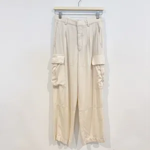 Zara Wide Leg Cargo Pants Small‎ Street Wear Baggy Chic Business Casual Utility thumbnail 3